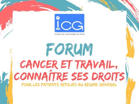 Forum cancer et travail, connaître ses droits
