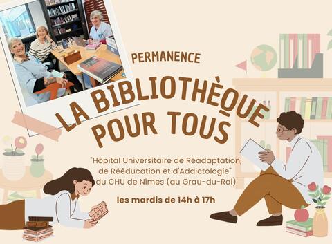 La bibliotheque pour tous au CHU de Nîmes : Une présence chaleureuse au service des patients La bibliotheque pour tous au CHU de Nîmes : Une présence chaleureuse au service des patients
